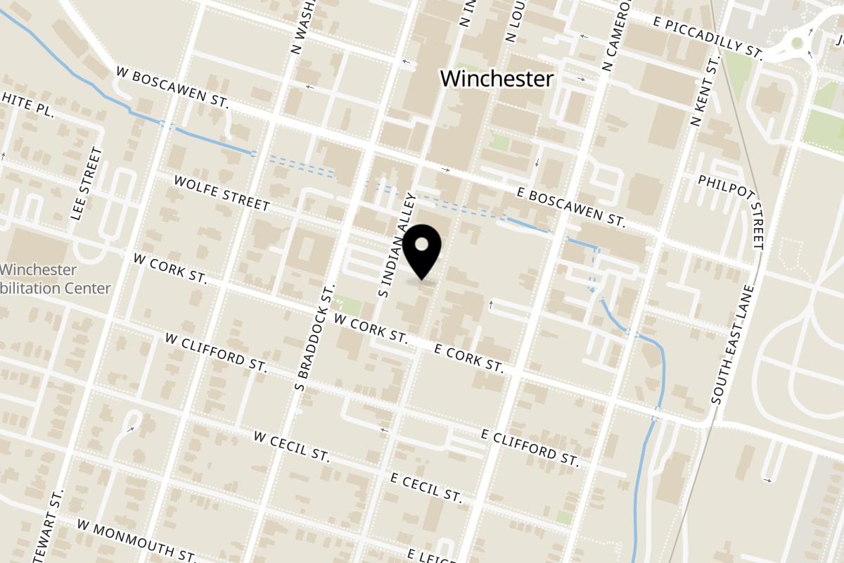 Map showing the location of Awabi Umi on 111 S Loudoun St in Winchester